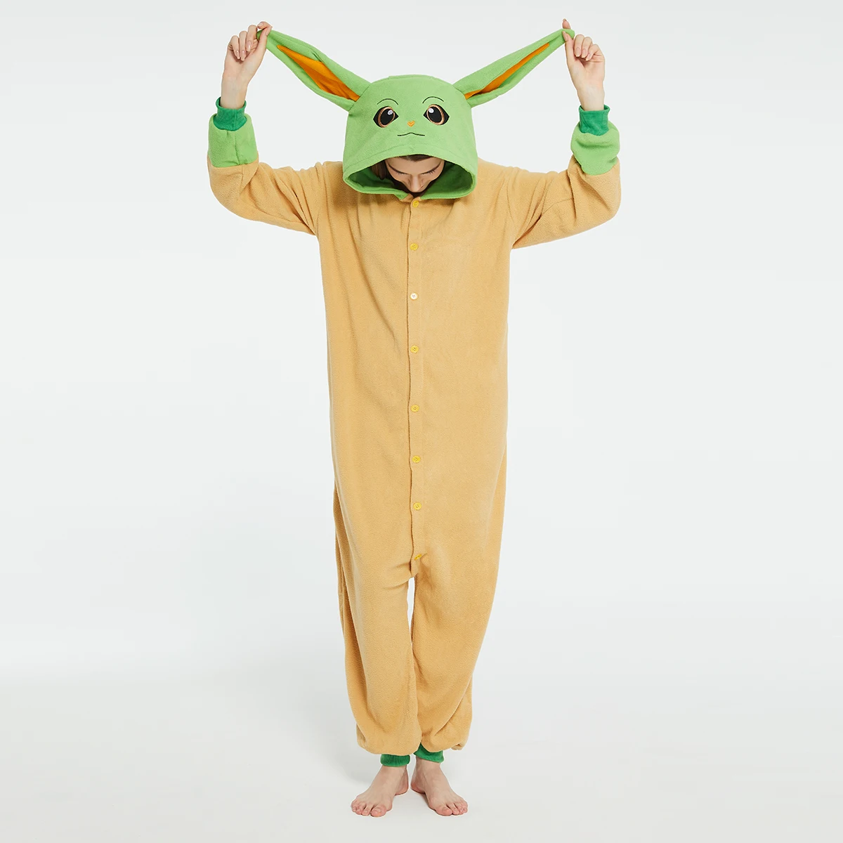 Baby Clothing Onesies - Adults Yoda Baby Grogu Onesies Halloween