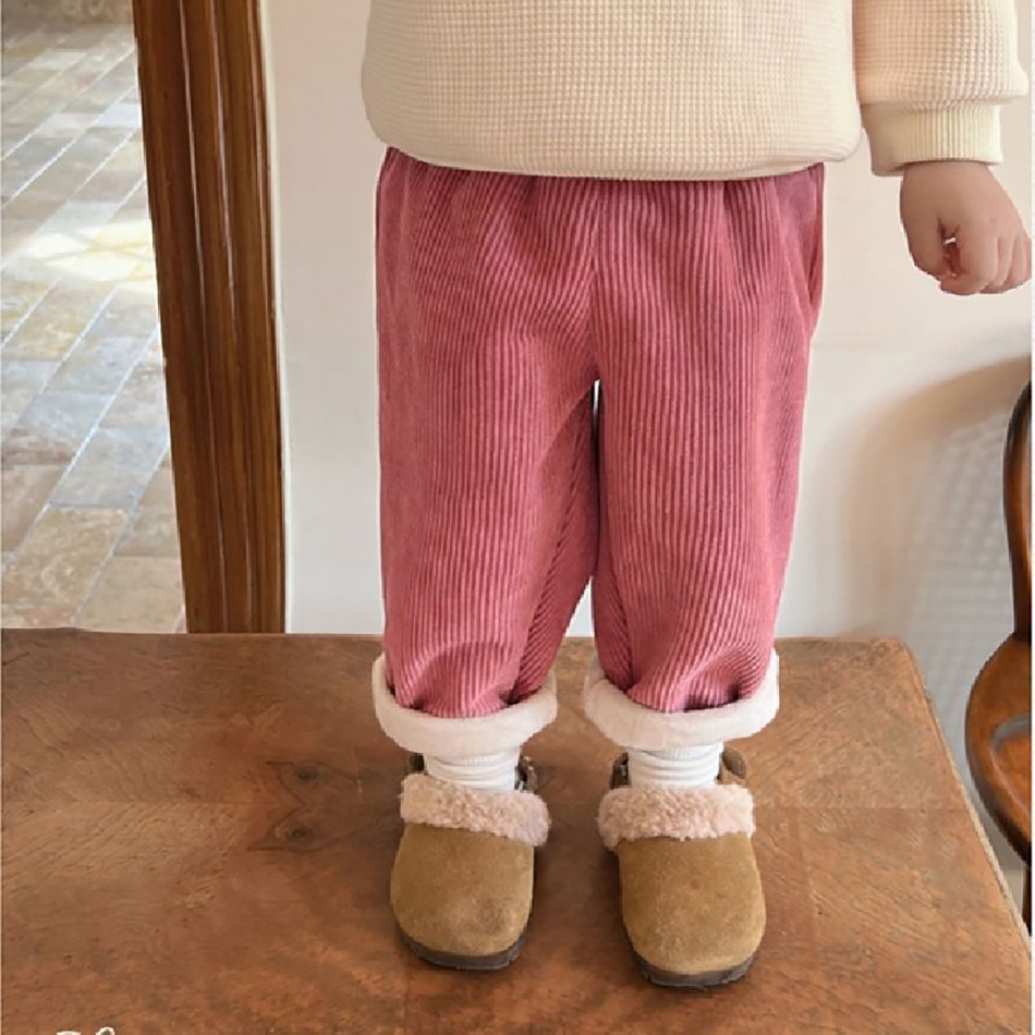 Baby Clothing List - Baby Kids Corduroy Pants Children Fleece-Lined