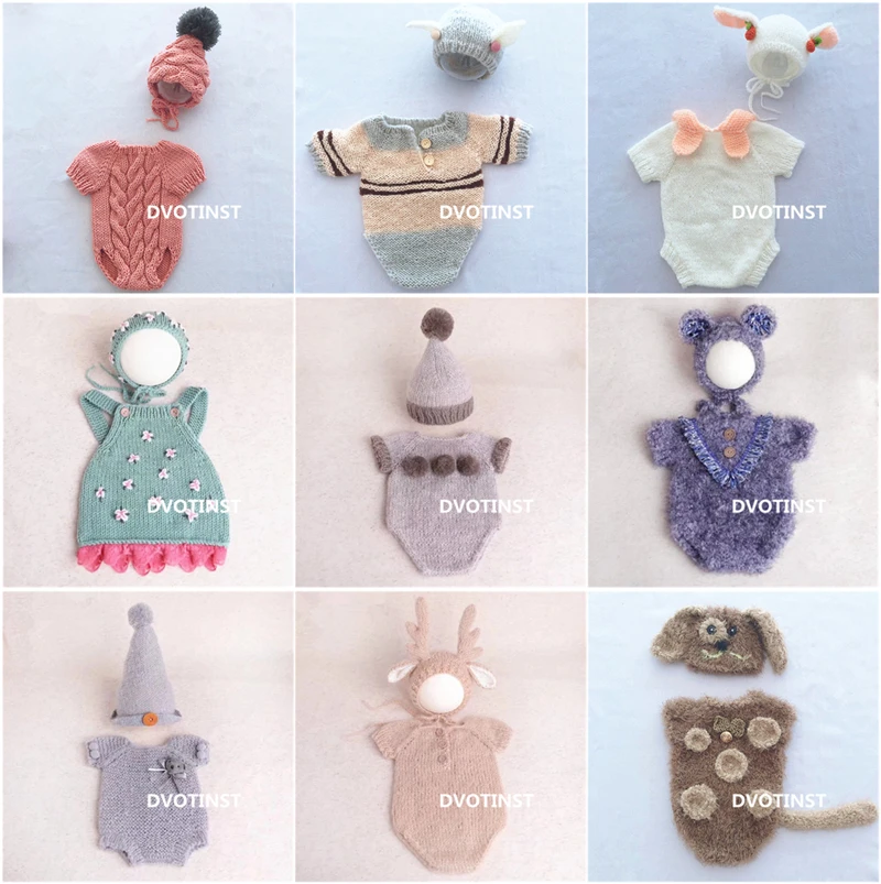 Baby Clothing Set - Newborn Baby Photography Props Crochet Knit