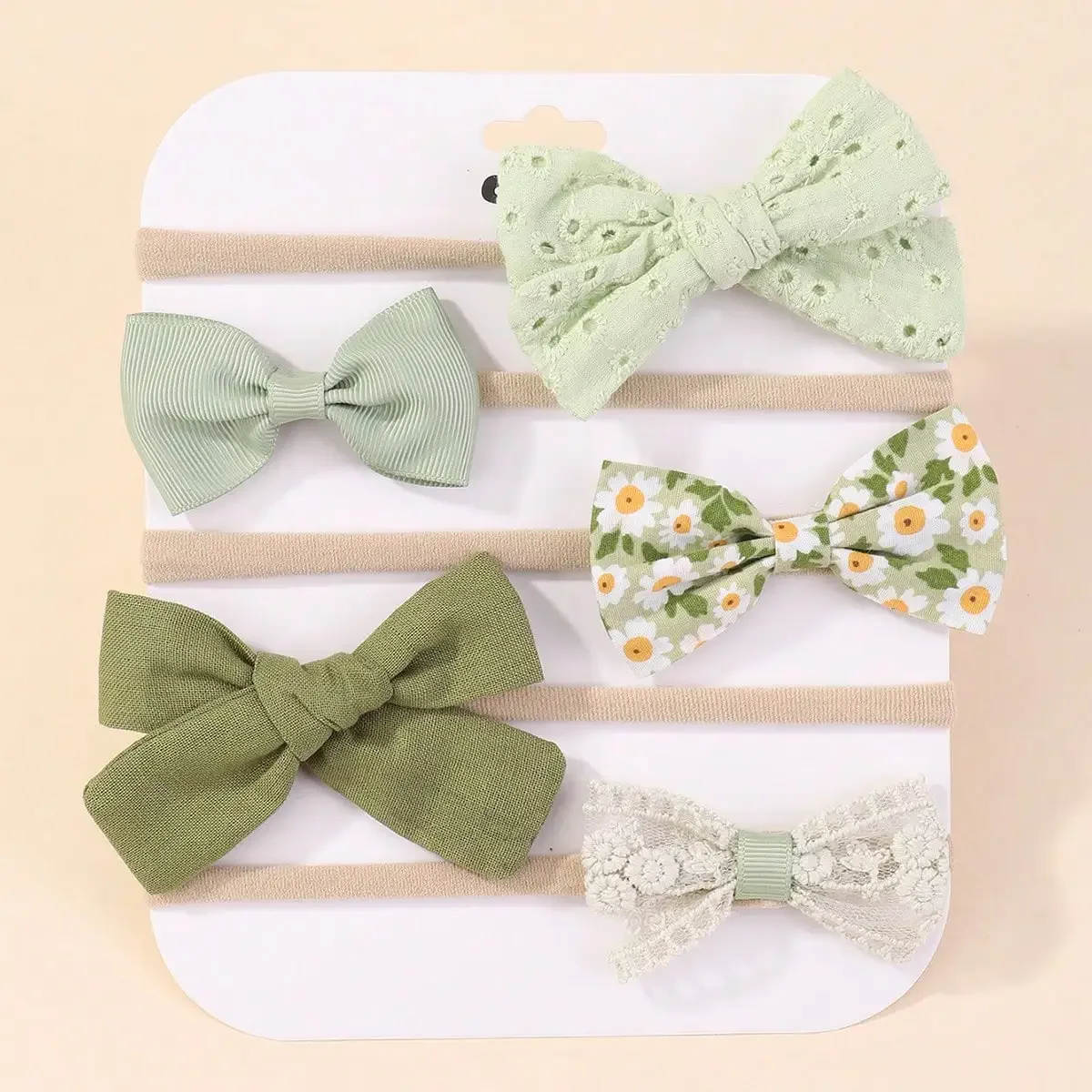 Newborn Gift Set - 5Pcs/Set Baby Elastic Headband Newborn Flower