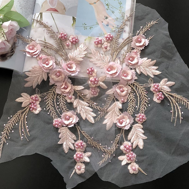 Baby X Clothing - 1Pcs Lace Patch Mesh Net Embroidery