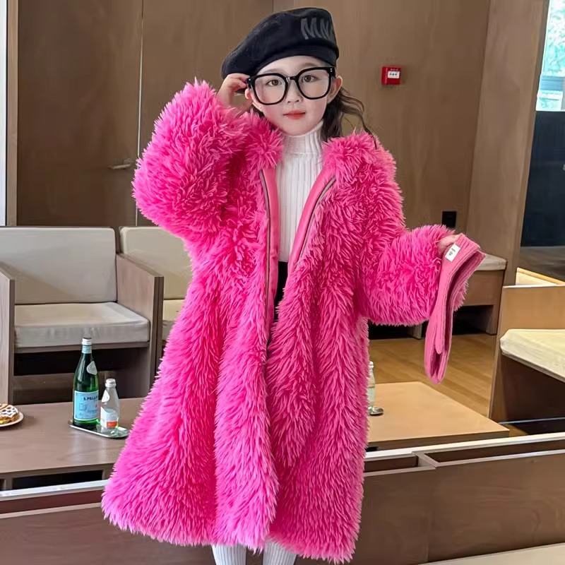 Baby X Clothing - Autumn winter girls fur coat baby