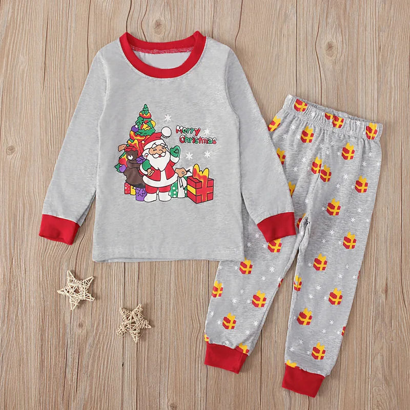 Gray Santa Claus Print Kids Pa - огляд і ціна Baby Clothing For Boys