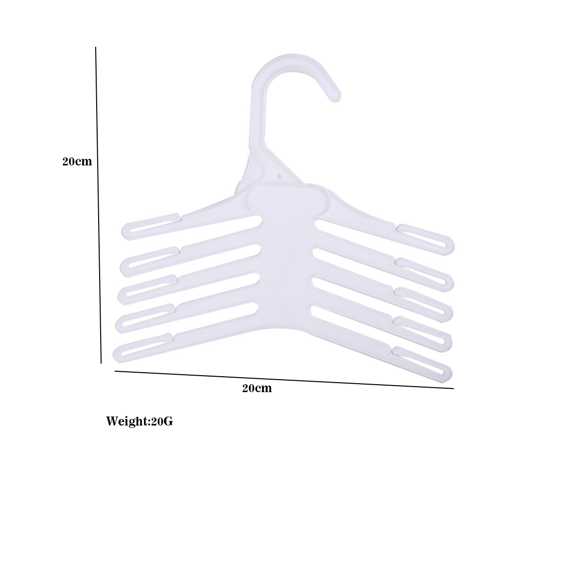 White 20 PCS Plastic Non-Slip  - огляд і ціна Baby Clothing Layers