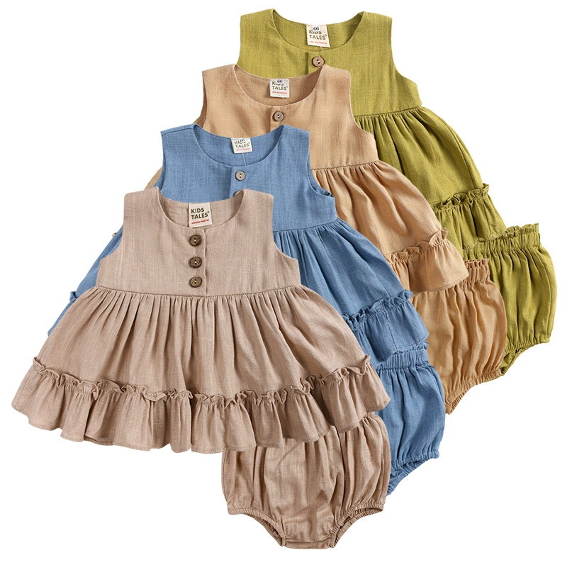 Cotton Linen Baby Girls Clothe - огляд і ціна Baby Clothing Layers
