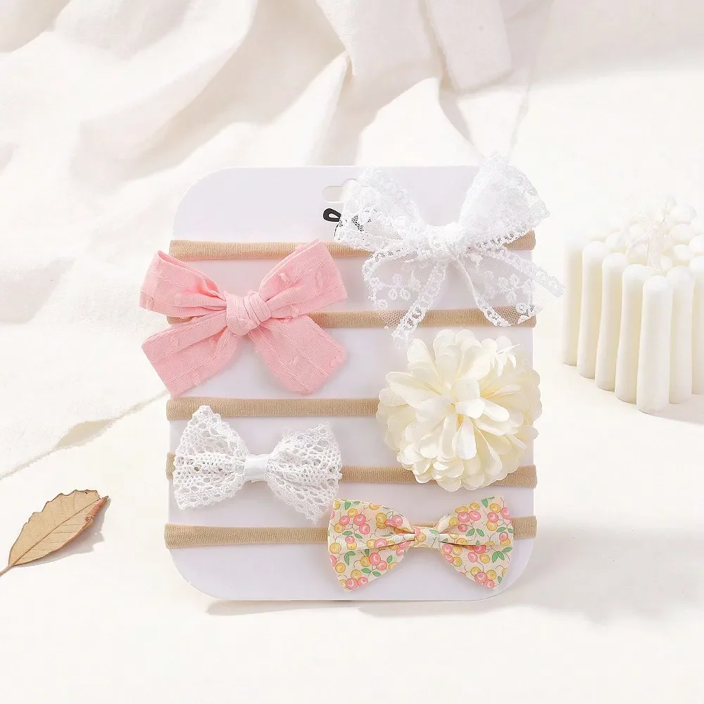 5Pcs/Set Baby Elastic Headband - огляд і ціна Newborn Gift Set