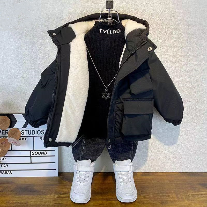 Kids Boys Plush Warm Jacket Ho - огляд і ціна Baby X Clothing