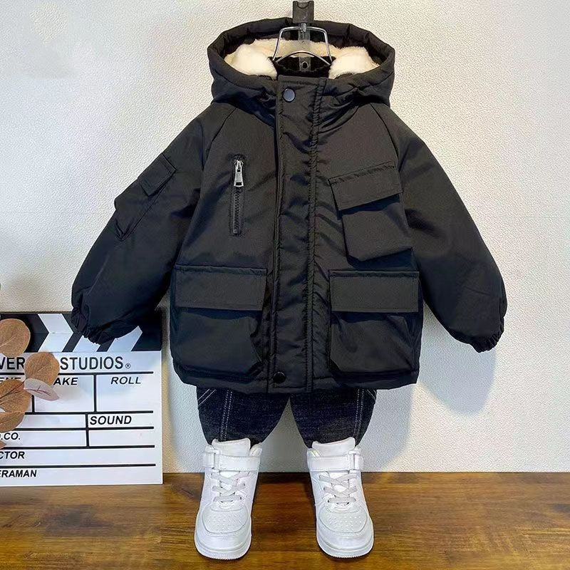 Kids Boys Plush Warm Jacket Ho - огляд і ціна Baby X Clothing
