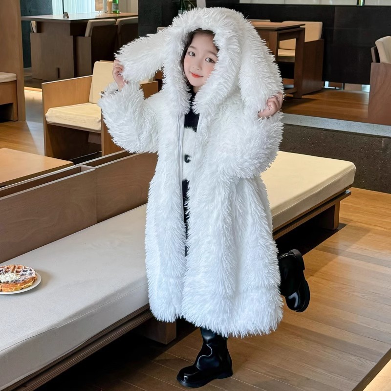 Autumn  winter girls fur coat  - огляд і ціна Baby X Clothing
