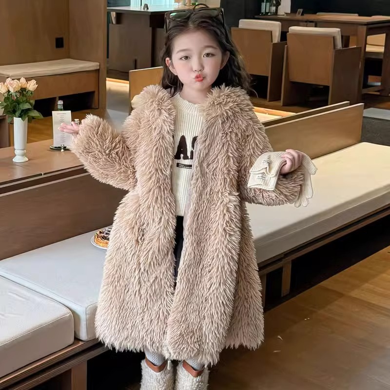 Autumn  winter girls fur coat  - огляд і ціна Baby X Clothing